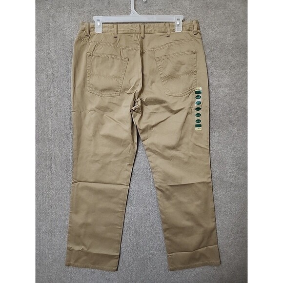 LL Bean Lakewashed Stretch Khaki Pants Men 36x30 Heritage Khaki Straight Leg NEW - Picture 6 of 9